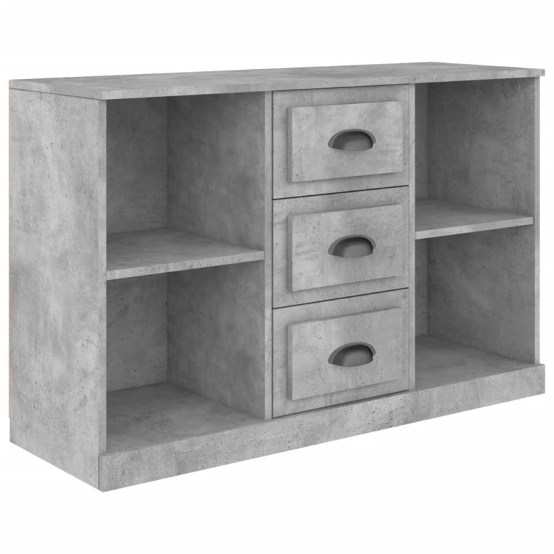 vidaXL Μπουφές Γκρι Σκυροδέματος 104,5x35,5x67,5 εκ Επεξεργασμένο Ξύλο