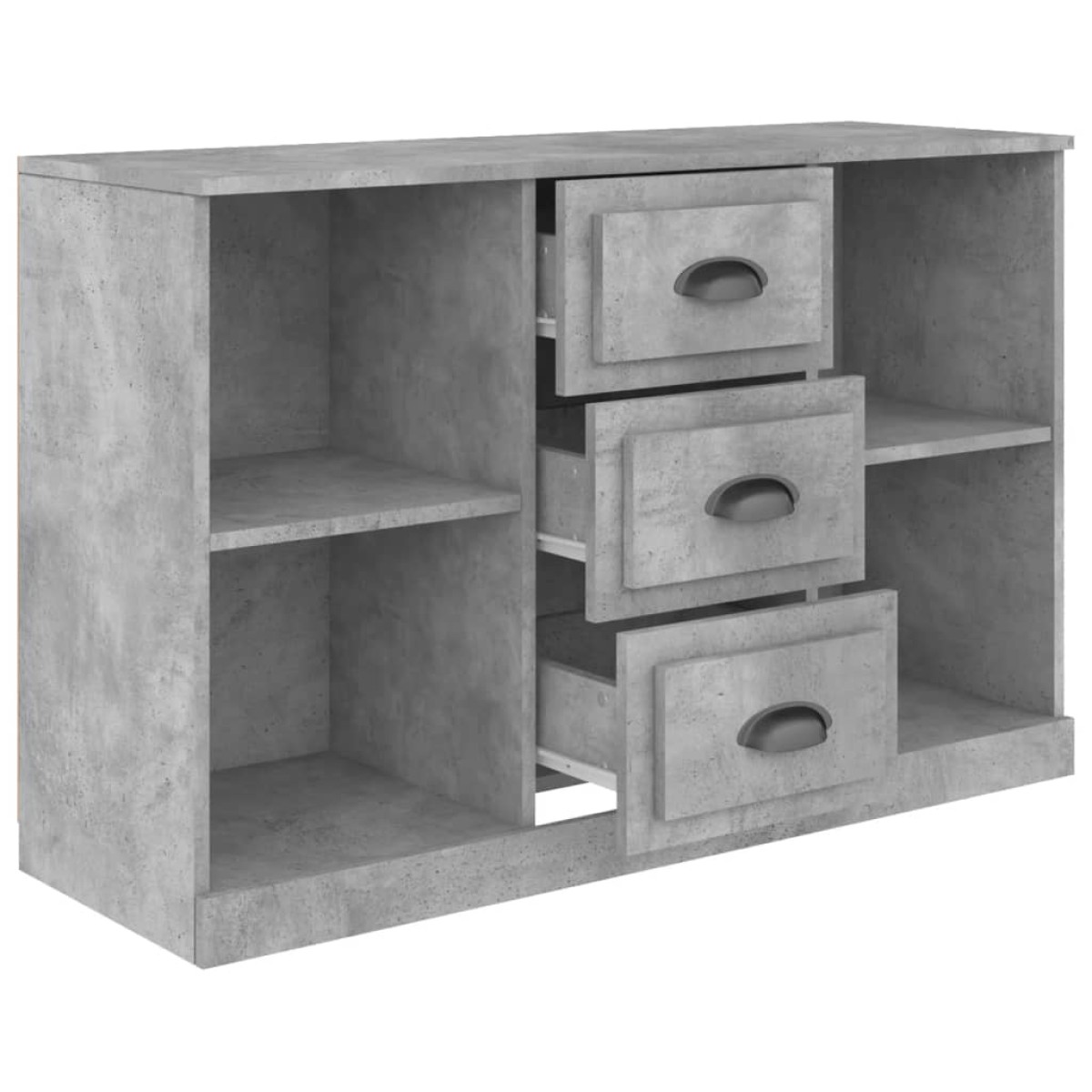 vidaXL Μπουφές Γκρι Σκυροδέματος 104,5x35,5x67,5 εκ Επεξεργασμένο Ξύλο