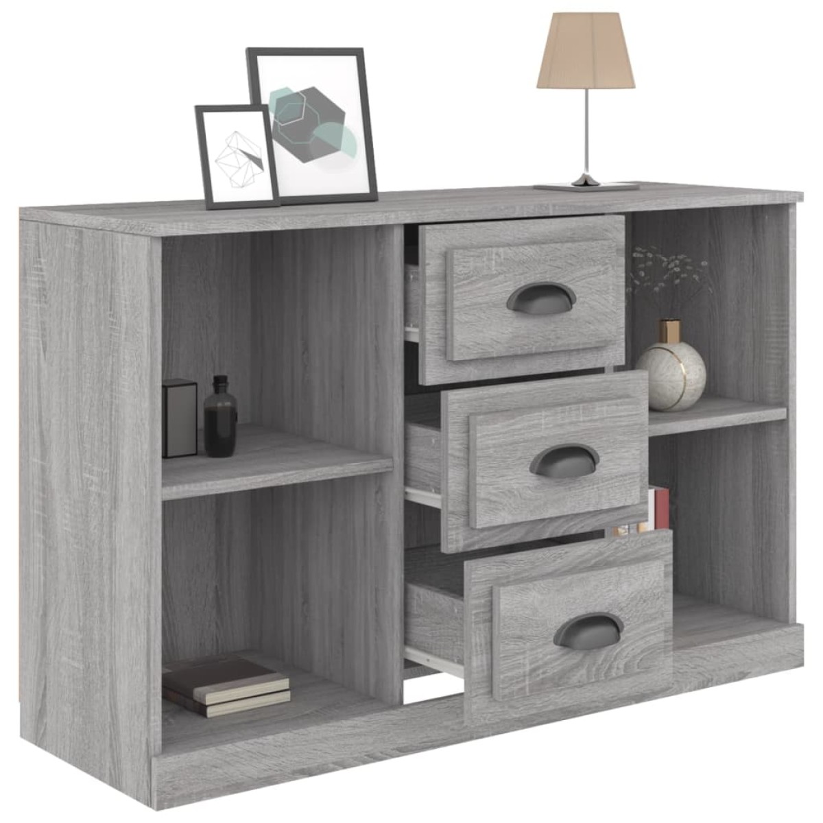 vidaXL Μπουφές Γκρι Sonoma 104,5x35,5x67,5 εκ. από Επεξεργασμένο Ξύλο
