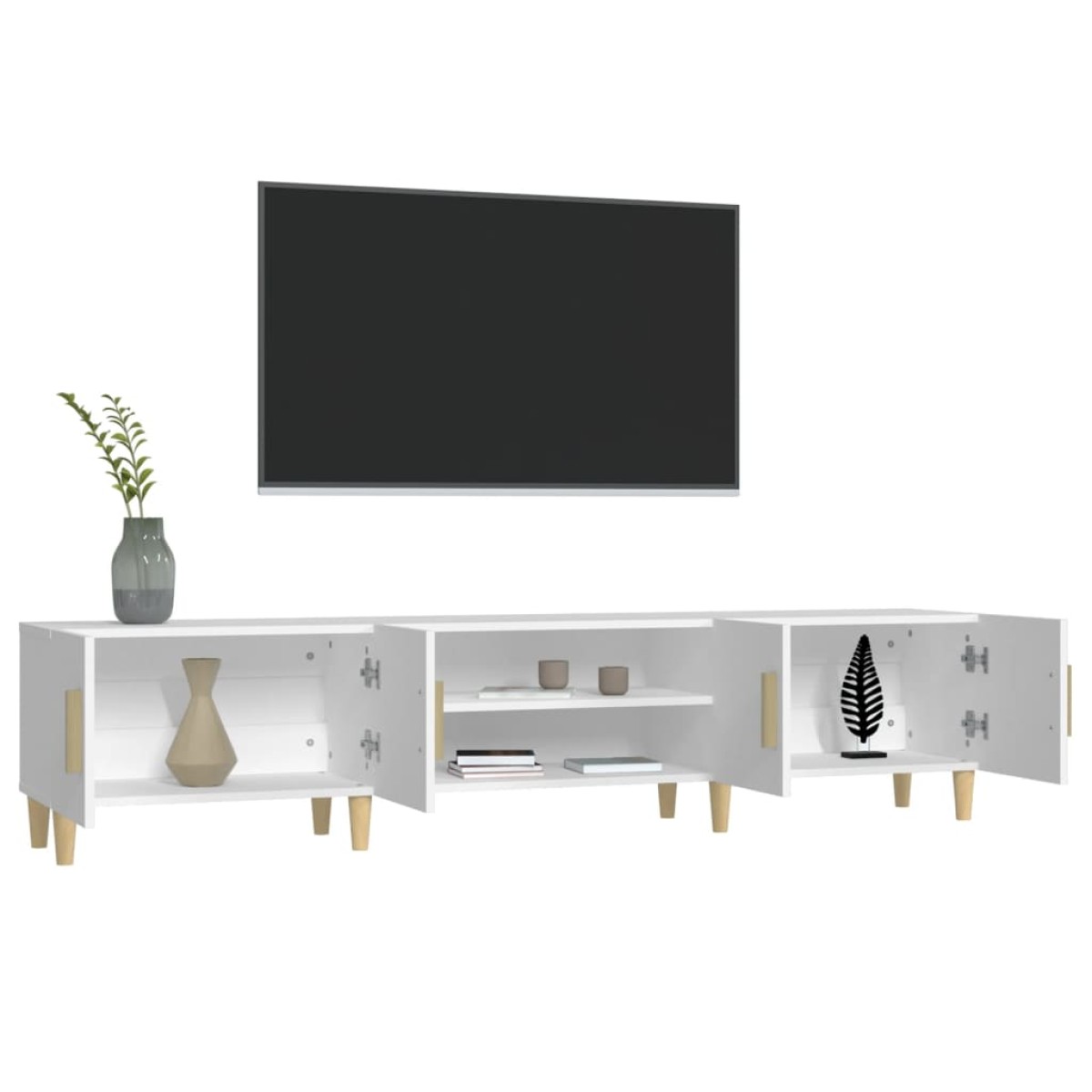 vidaXL Έπιπλο Τηλεόρασης Λευκό 180 x 31,5 x 40 εκ. Επεξεργασμένο Ξύλο