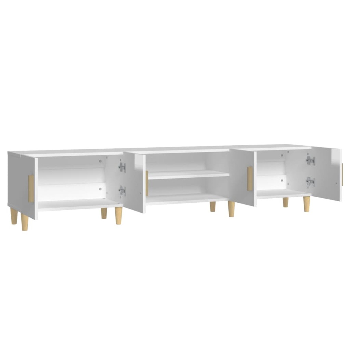 vidaXL Έπιπλο Τηλεόρασης Γυαλ. Λευκό 180x31,5x40 εκ Επεξεργασμένο Ξύλο