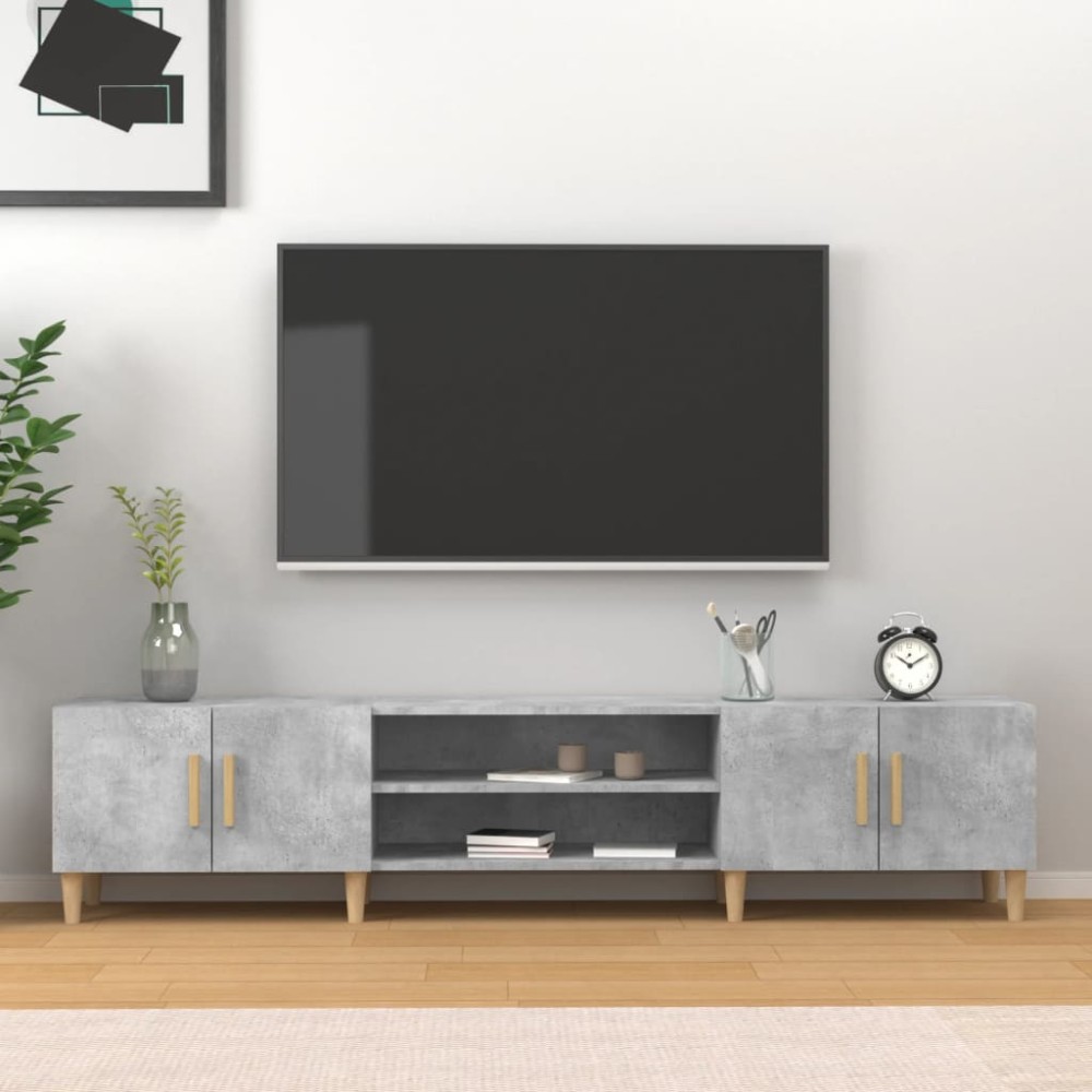 vidaXL Έπιπλο Τηλεόρασης Γκρι Σκυρ. 180x31,5x40 εκ. Επεξ. Ξύλο
