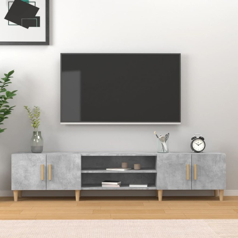 vidaXL Έπιπλο Τηλεόρασης Γκρι Σκυρ. 180x31,5x40 εκ. Επεξ. Ξύλο