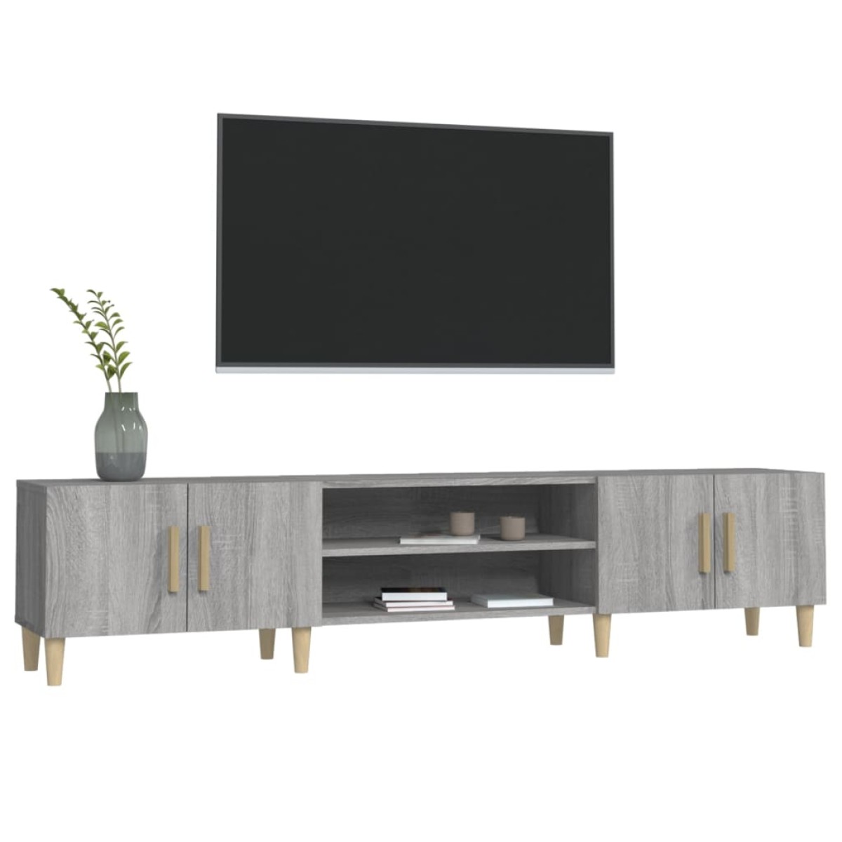 vidaXL Έπιπλο Τηλεόρασης Γκρι Sonoma 180x31,5x40 εκ. από Επεξεργ. Ξύλο