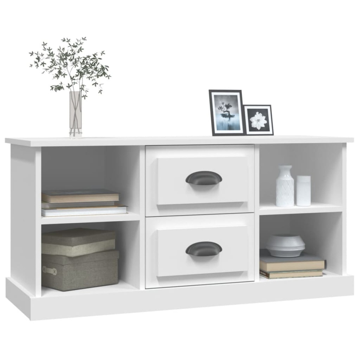 vidaXL Έπιπλο Τηλεόρασης Λευκό 99,5 x 35,5 x 48 εκ. Επεξεργασμένο Ξύλο