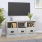 vidaXL Έπιπλο Τηλεόρασης Γκρι Σκυροδέματος 100x35x50 εκ. Επεξ. Ξύλο