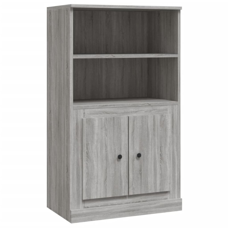 vidaXL Ντουλάπι Γκρι Sonoma 60x35,5x103,5 εκ. από Επεξεργασμένο Ξύλο