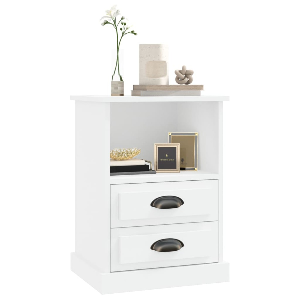 vidaXL Κομοδίνο Λευκό 43 x 36 x 60 εκ.