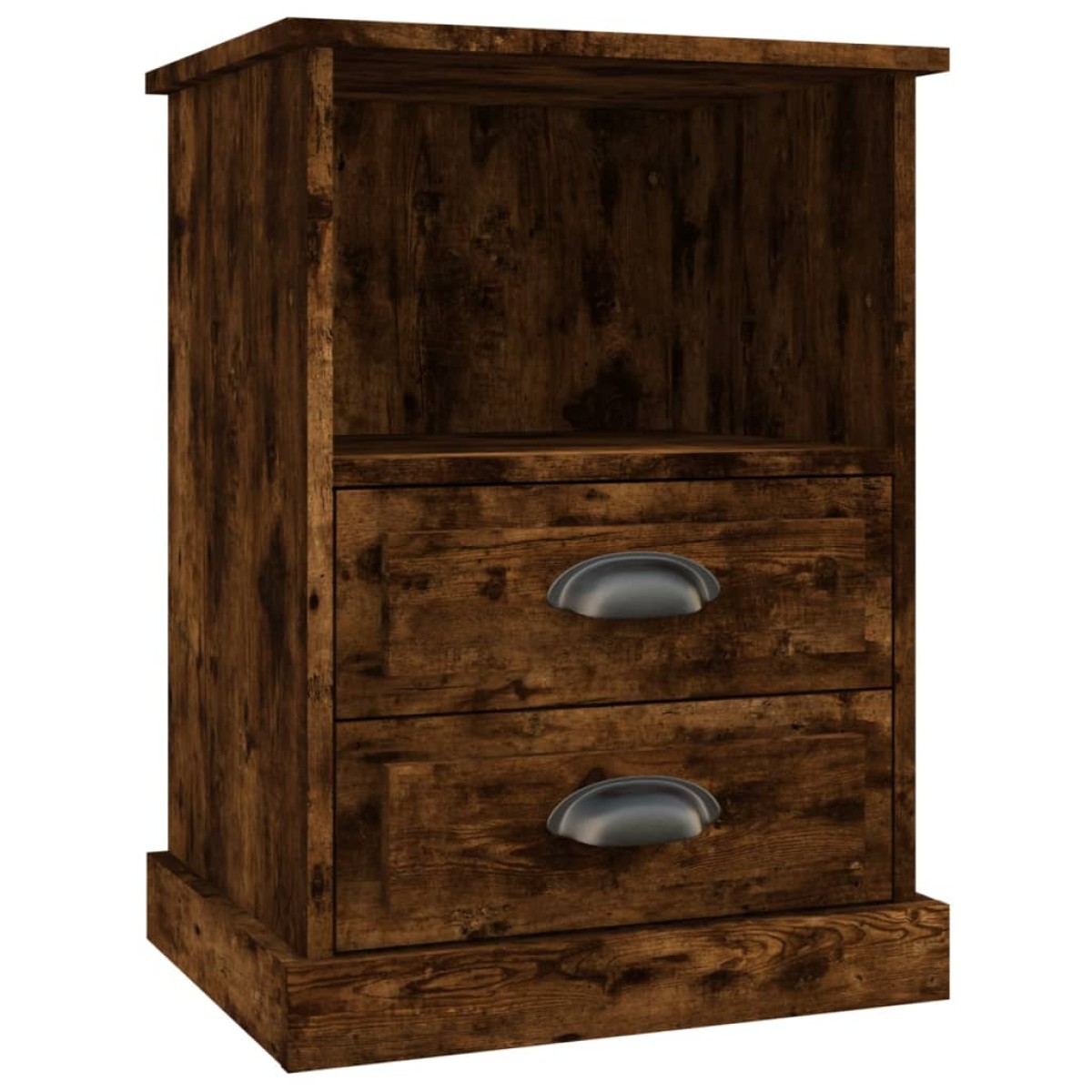 vidaXL Κομοδίνα 2 τεμ. Καπνιστή Δρυς 43x36x60 εκ.