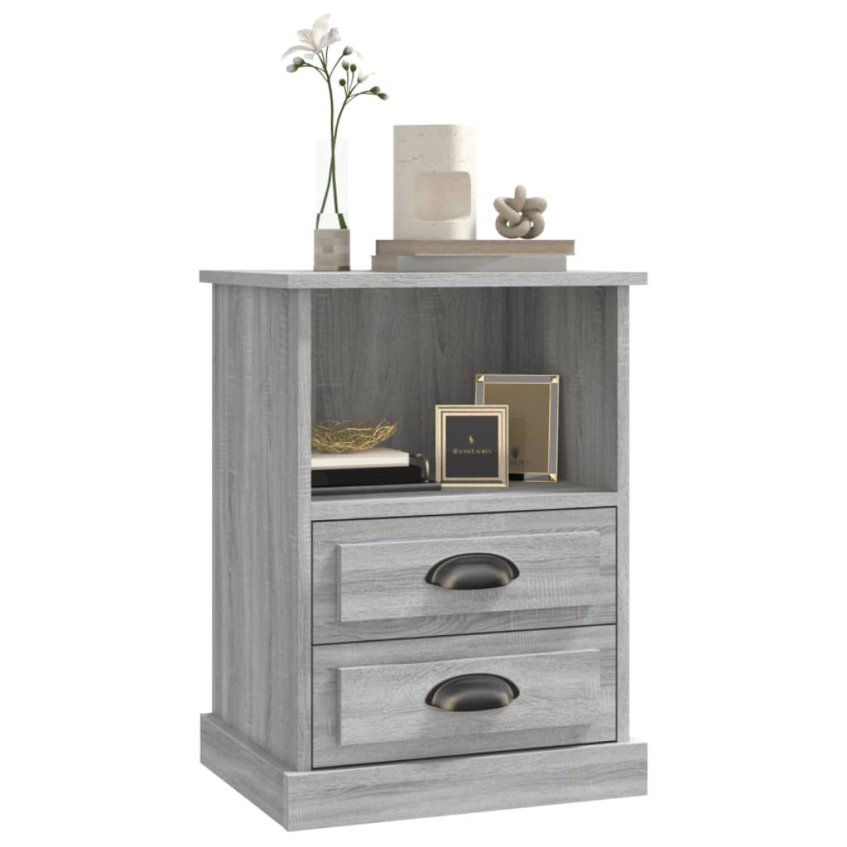 vidaXL Κομοδίνα 2 τεμ. Γκρι Sonoma 43x36x60 εκ.