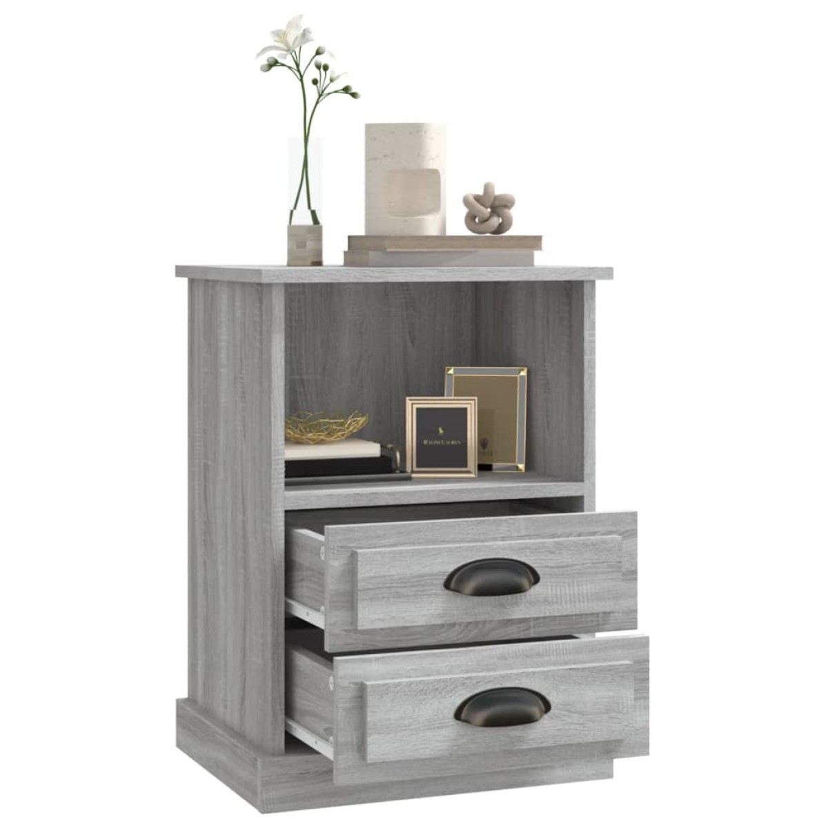 vidaXL Κομοδίνα 2 τεμ. Γκρι Sonoma 43x36x60 εκ.