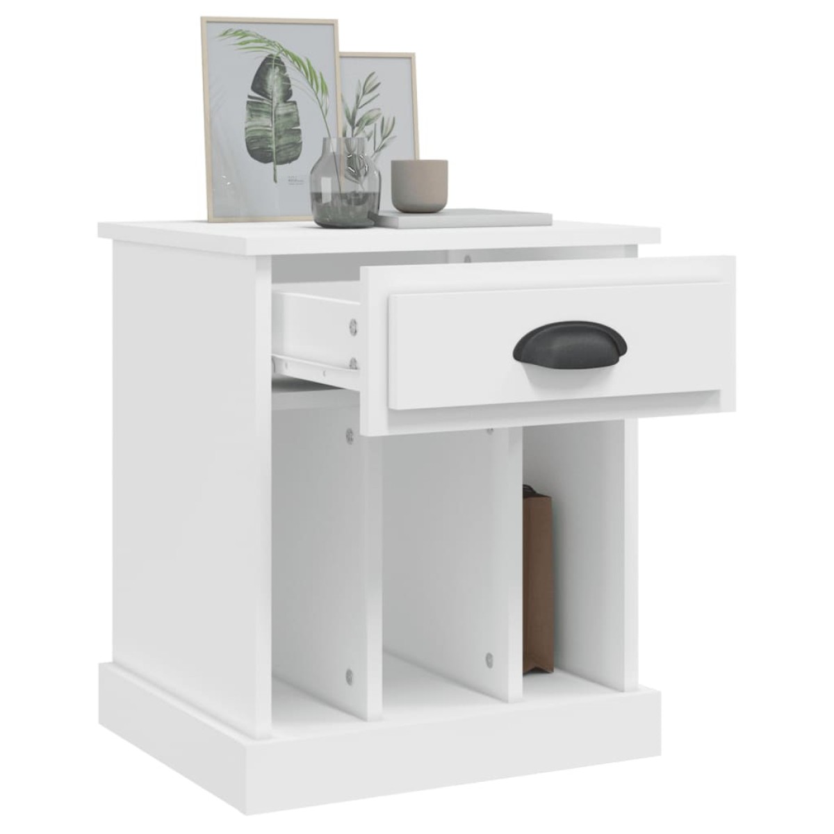 vidaXL Κομοδίνο Λευκό 43 x 36 x 50 εκ.