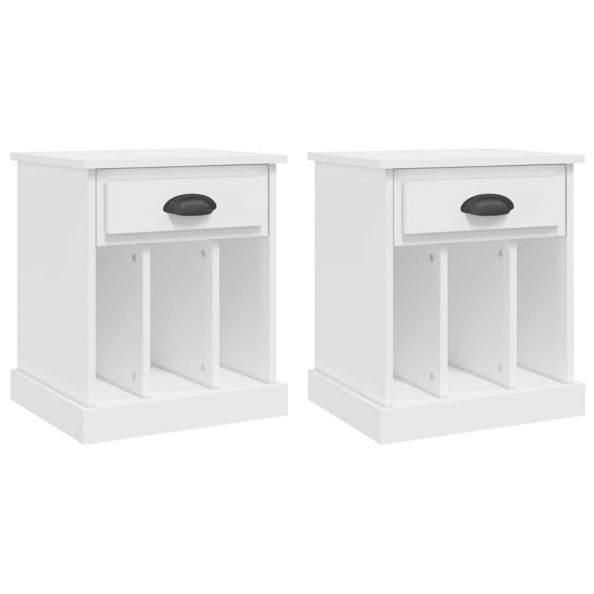 vidaXL Κομοδίνα 2 τεμ. Λευκά 43x36x50 εκ.