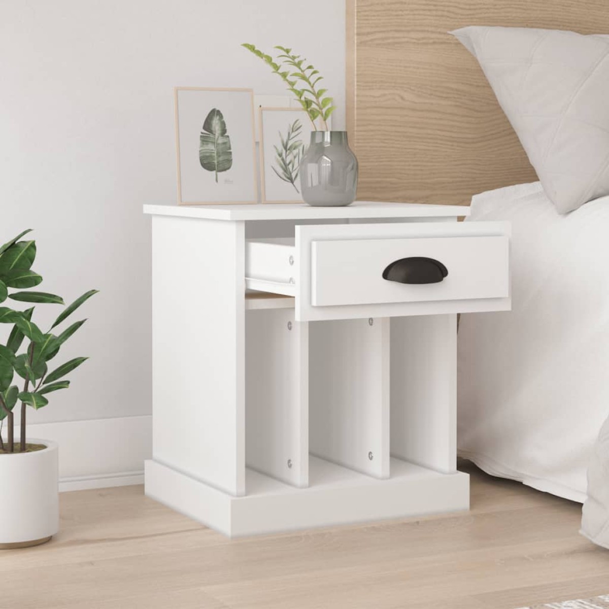 vidaXL Κομοδίνα 2 τεμ. Λευκά 43x36x50 εκ.