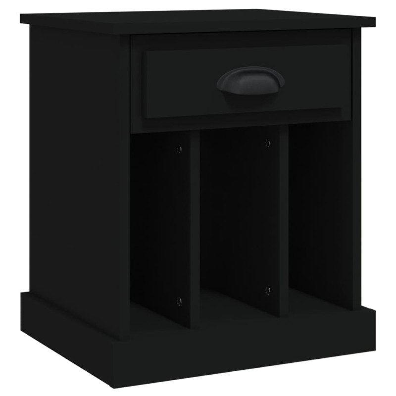vidaXL Κομοδίνο Μαύρο 43x36x50 εκ.
