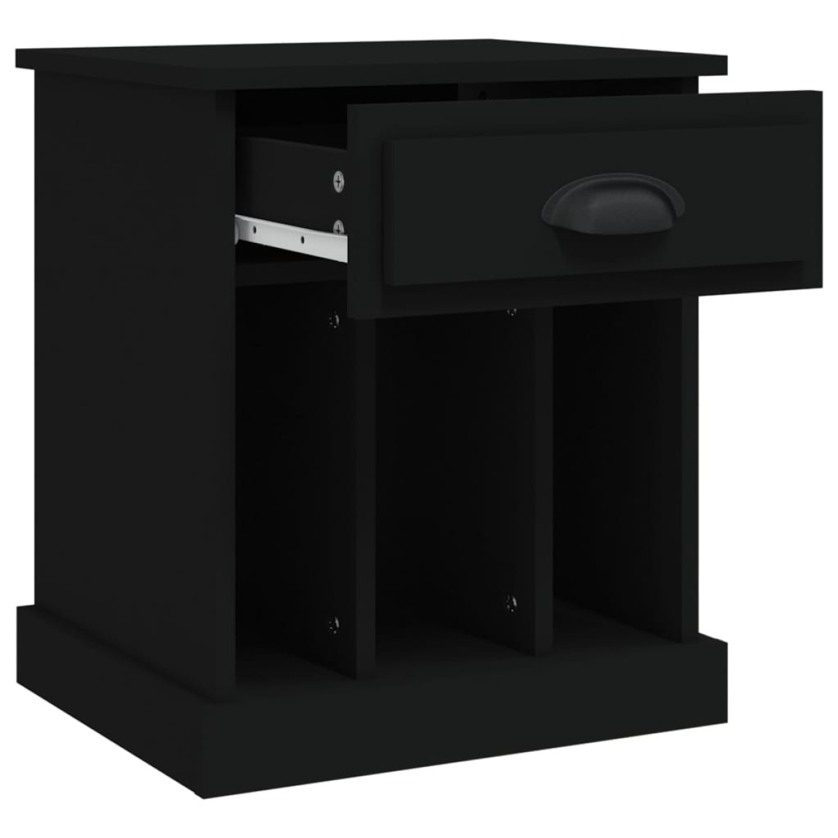 vidaXL Κομοδίνο Μαύρο 43x36x50 εκ.