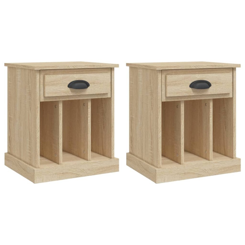 vidaXL Κομοδίνα 2 τεμ. Sonoma Δρυς 43x36x50 εκ.