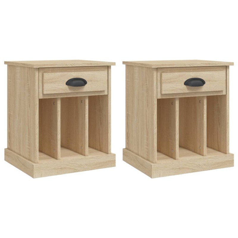 vidaXL Κομοδίνα 2 τεμ. Sonoma Δρυς 43x36x50 εκ.