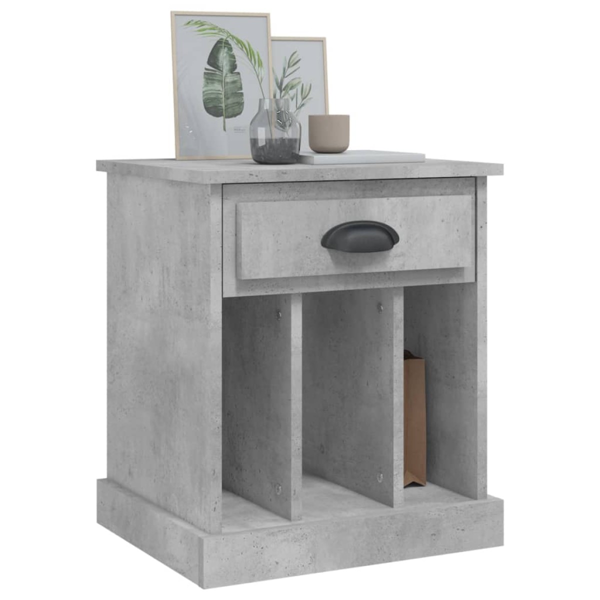 vidaXL Κομοδίνα Γκρι Σκυροδέματος 43x36x50 εκ.