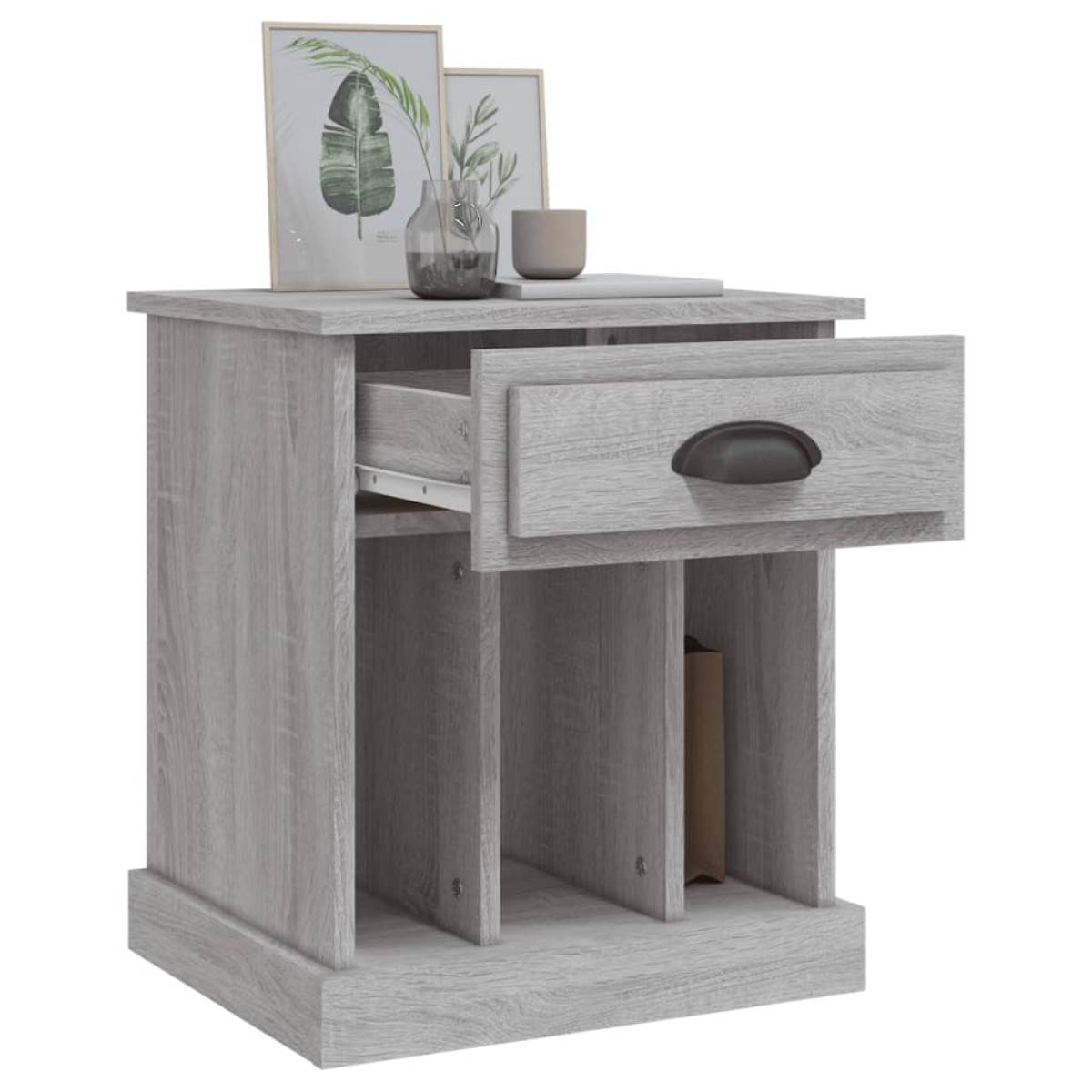 vidaXL Κομοδίνο Γκρι Sonoma 43x36x50 εκ.