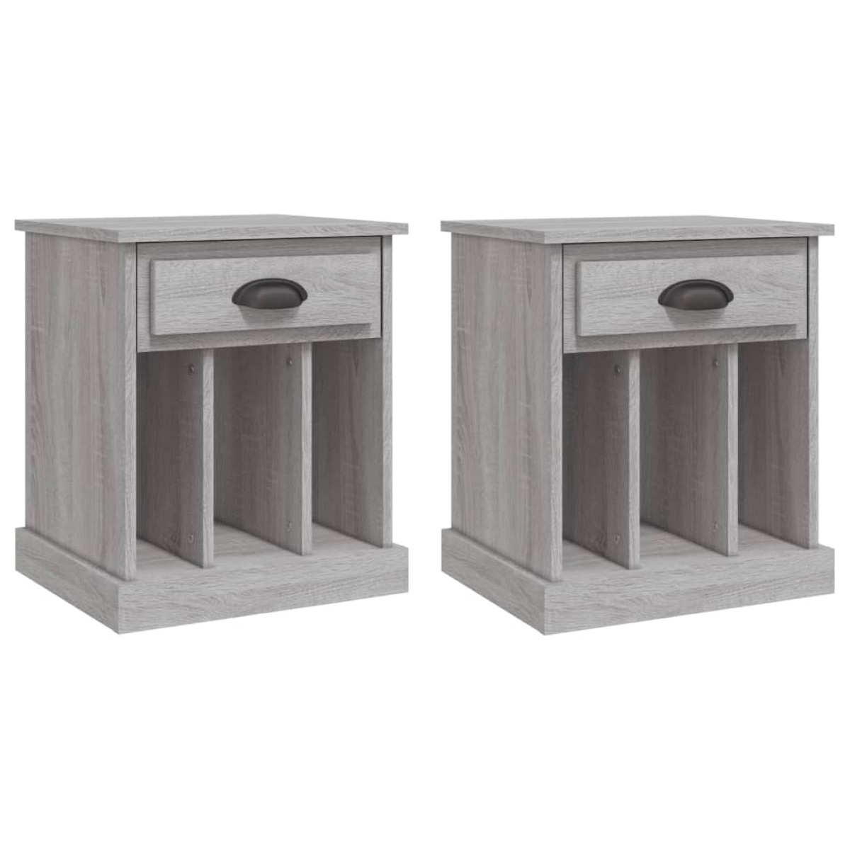 vidaXL Κομοδίνα 2 Τεμ. Γκρι Sonoma 43x36x50 εκ.