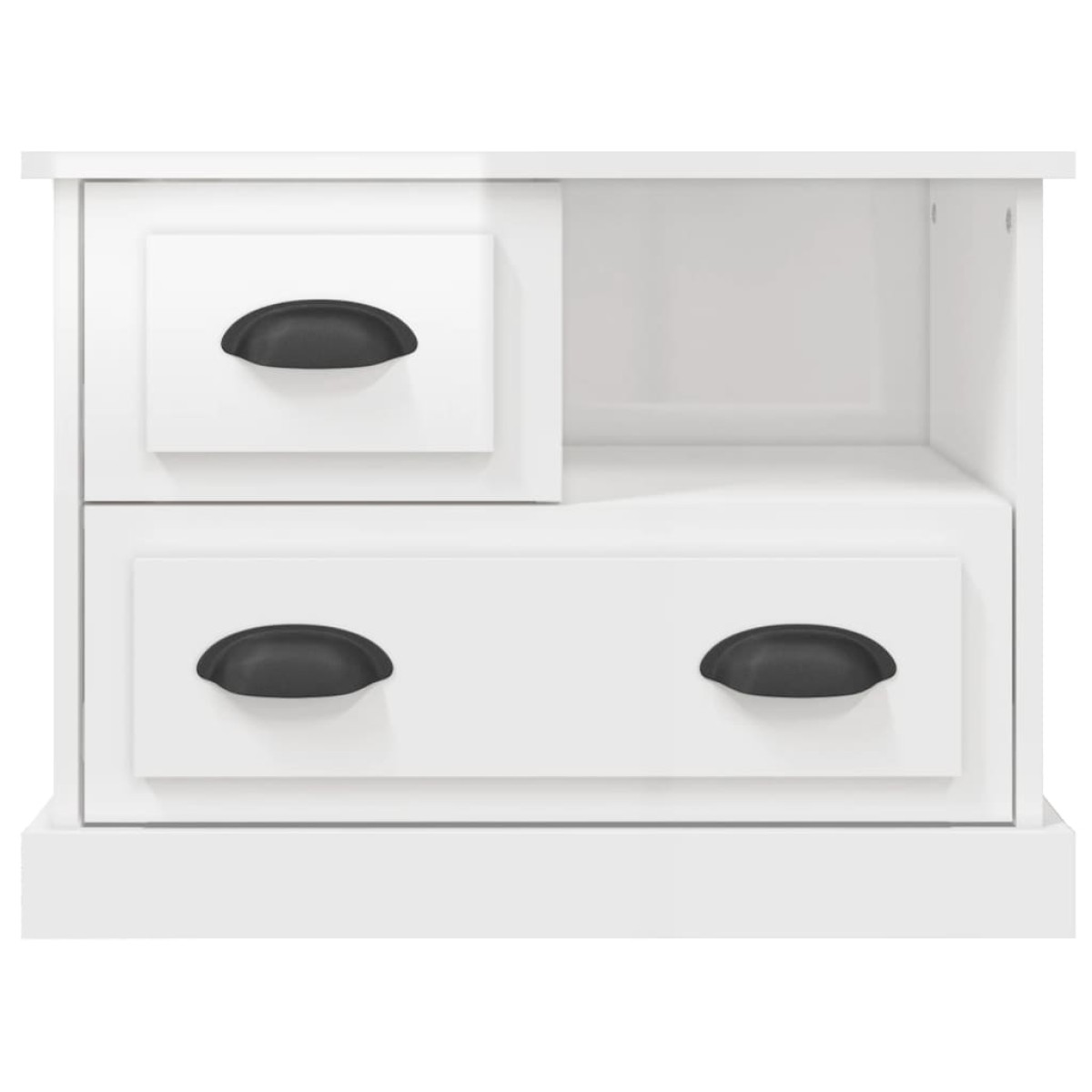 vidaXL Κομοδίνα Γυαλιστερό Λευκό 60x39x45 εκ.