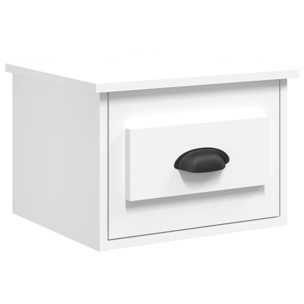 vidaXL Κομοδίνο Επιτοίχιο Λευκό 41,5 x 36 x 28 εκ.