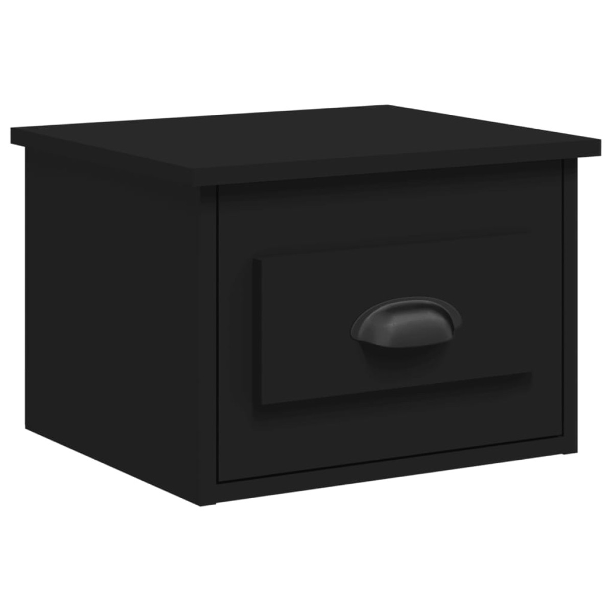 vidaXL Κομοδίνο Επιτοίχιο Μαύρο 41,5 x 36 x 28 εκ.