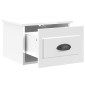 vidaXL Κομοδίνο Επιτοίχιο Γυαλιστερό Λευκό 41,5 x 36 x 28 εκ.