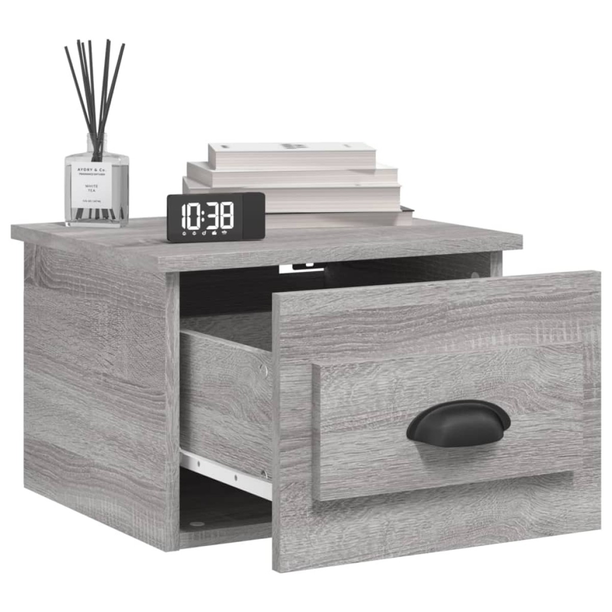 vidaXL Κομοδίνα Επιτοίχια 2 τεμ. Γκρι Sonoma 41,5 x 36 x 28 εκ.