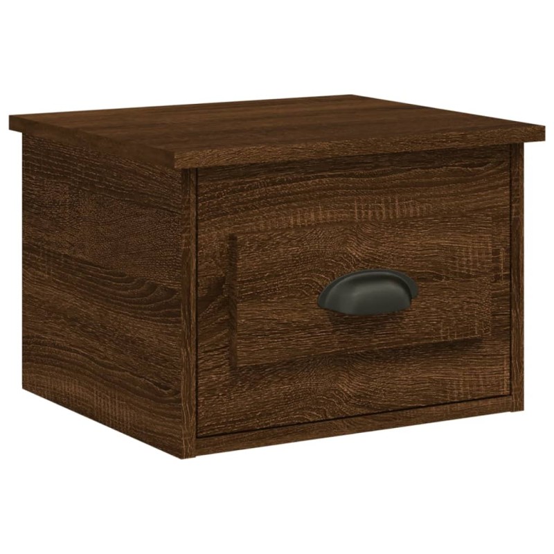 vidaXL Κομοδίνο Επιτοίχιο Καφέ Δρυς 41,5 x 36 x 28 εκ.