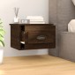 vidaXL Κομοδίνο Επιτοίχιο Καφέ Δρυς 41,5 x 36 x 28 εκ.