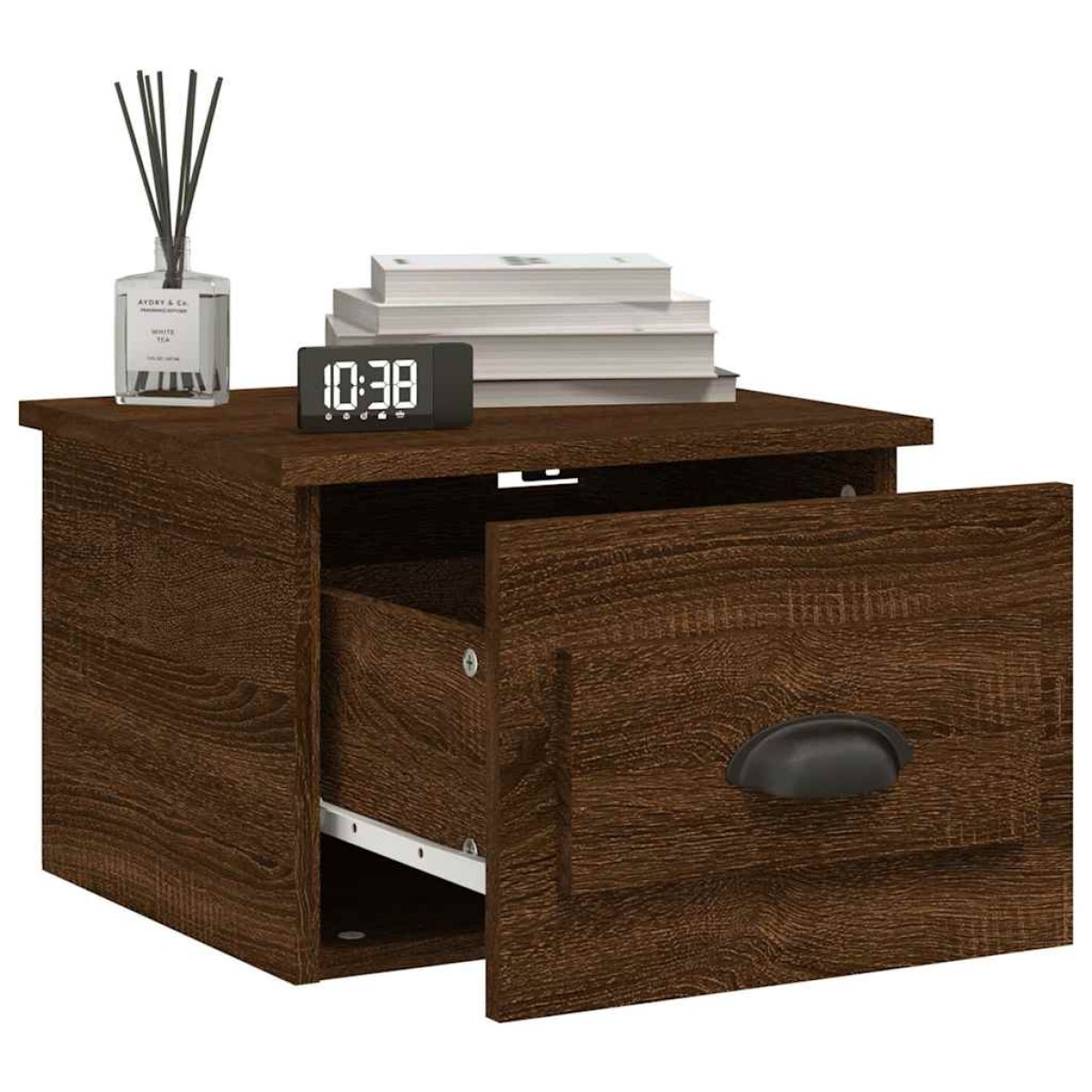 vidaXL Κομοδίνα Επιτοίχια 2 τεμ. Καφέ Δρυς 41,5x36x28 εκ.