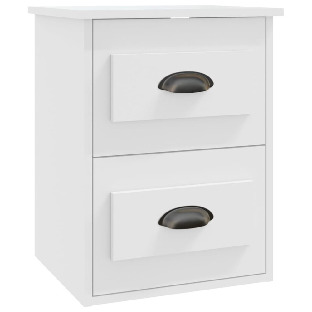vidaXL Κομοδίνο Επιτοίχιο Λευκό 41,5 x 36 x 53 εκ.