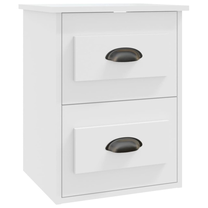 vidaXL Κομοδίνο Επιτοίχιο Λευκό 41,5 x 36 x 53 εκ.