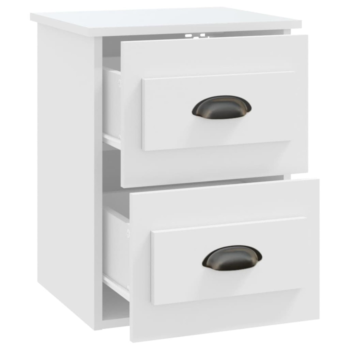 vidaXL Κομοδίνο Επιτοίχιο Λευκό 41,5 x 36 x 53 εκ.