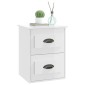 vidaXL Κομοδίνο Επιτοίχιο Γυαλιστερό Λευκό 41,5 x 36 x 53 εκ.