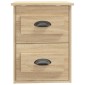 vidaXL Κομοδίνο Επιτοίχιο Sonoma Δρυς 41,5x36x53 εκ.