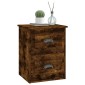 vidaXL Κομοδίνο Επιτοίχιο Καπνιστή Δρυς 41,5x36x53 εκ.