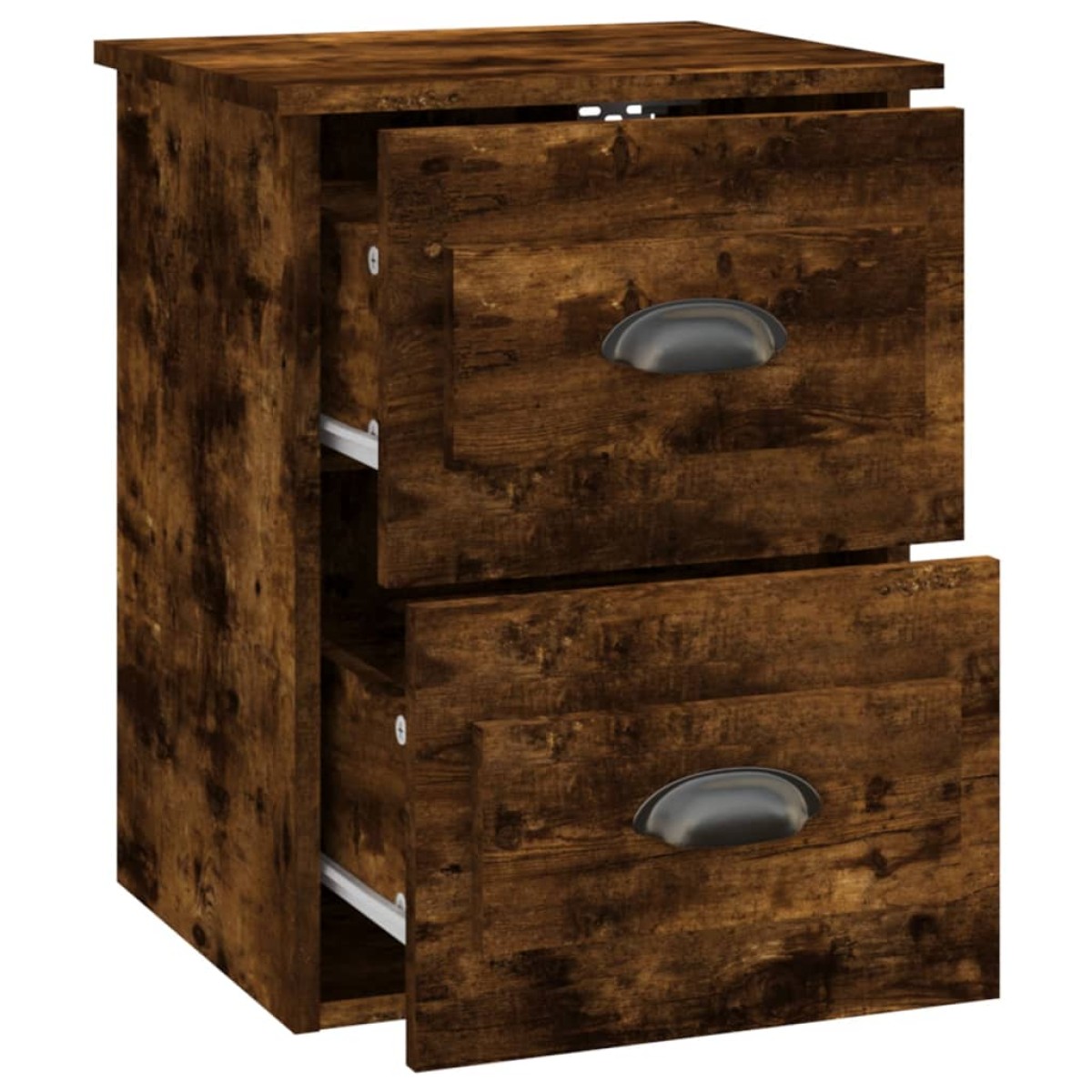 vidaXL Κομοδίνο Επιτοίχιο Καπνιστή Δρυς 41,5x36x53 εκ.