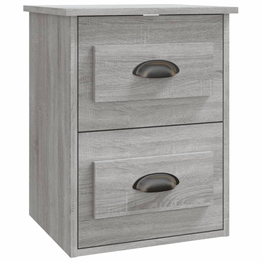 vidaXL Κομοδίνο Επιτοίχιο Γκρι Sonoma 41,5x36x53 εκ.