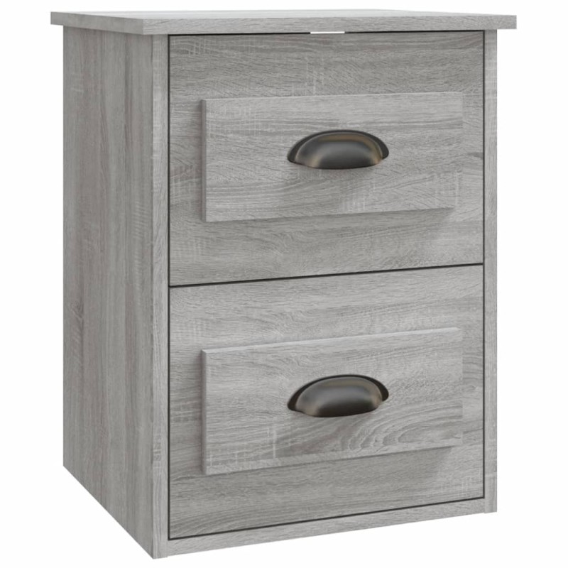 vidaXL Κομοδίνο Επιτοίχιο Γκρι Sonoma 41,5x36x53 εκ.