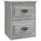 vidaXL Κομοδίνο Επιτοίχιο Γκρι Sonoma 41,5x36x53 εκ.