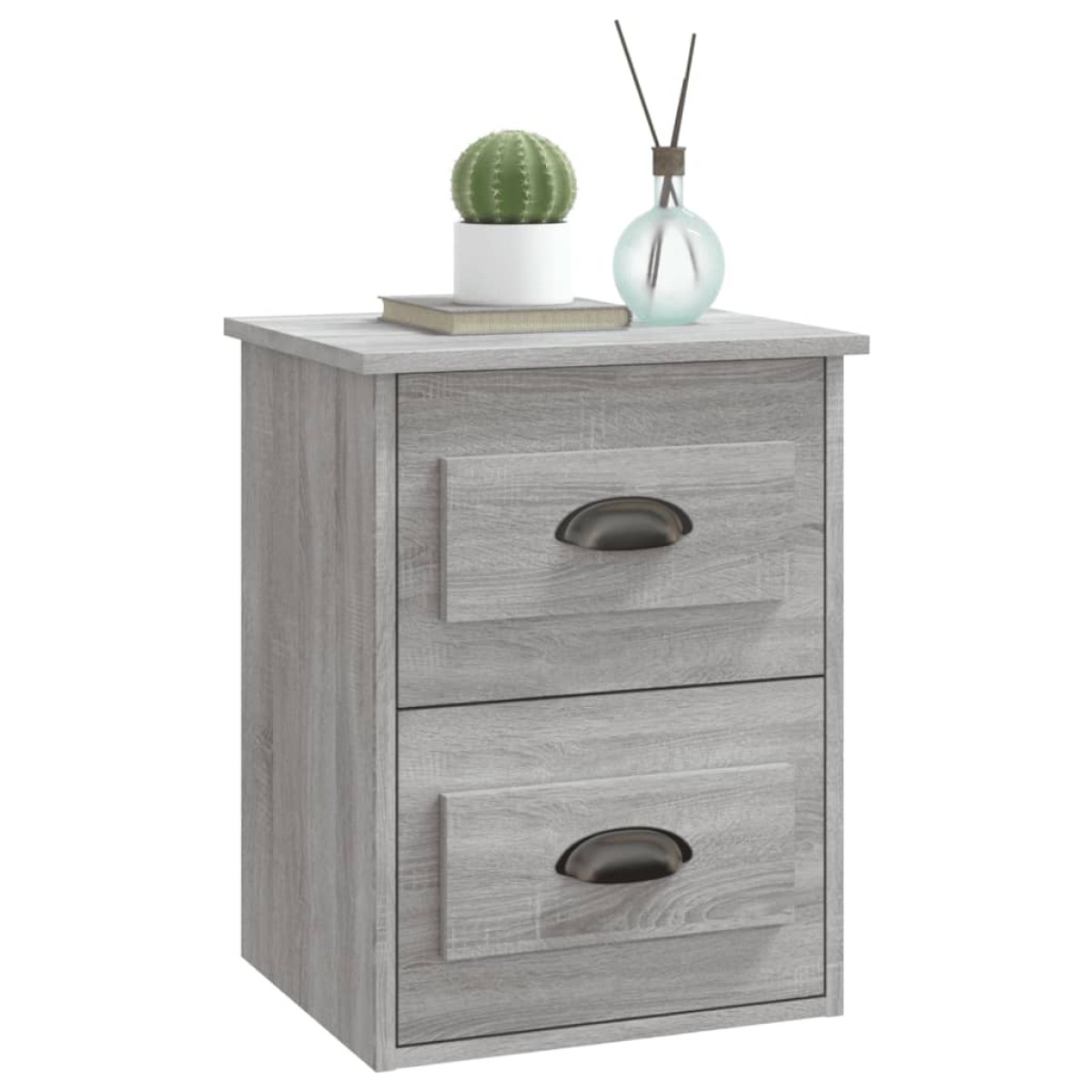 vidaXL Κομοδίνο Επιτοίχιο Γκρι Sonoma 41,5x36x53 εκ.