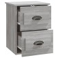 vidaXL Κομοδίνο Επιτοίχιο Γκρι Sonoma 41,5x36x53 εκ.