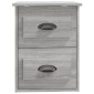 vidaXL Κομοδίνο Επιτοίχιο Γκρι Sonoma 41,5x36x53 εκ.