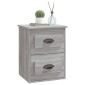 vidaXL Κομοδίνα Επιτοίχια 2 τεμ. Γκρι Sonoma 41,5x36x53 εκ.