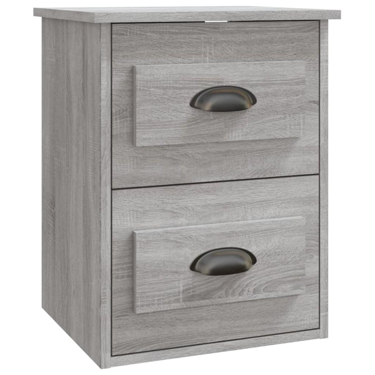 vidaXL Κομοδίνα Επιτοίχια 2 τεμ. Γκρι Sonoma 41,5x36x53 εκ.