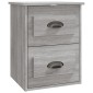 vidaXL Κομοδίνα Επιτοίχια 2 τεμ. Γκρι Sonoma 41,5x36x53 εκ.