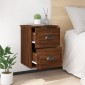vidaXL Κομοδίνο Επιτοίχιο Καφέ Δρυς 41,5 x 36 x 53 εκ.